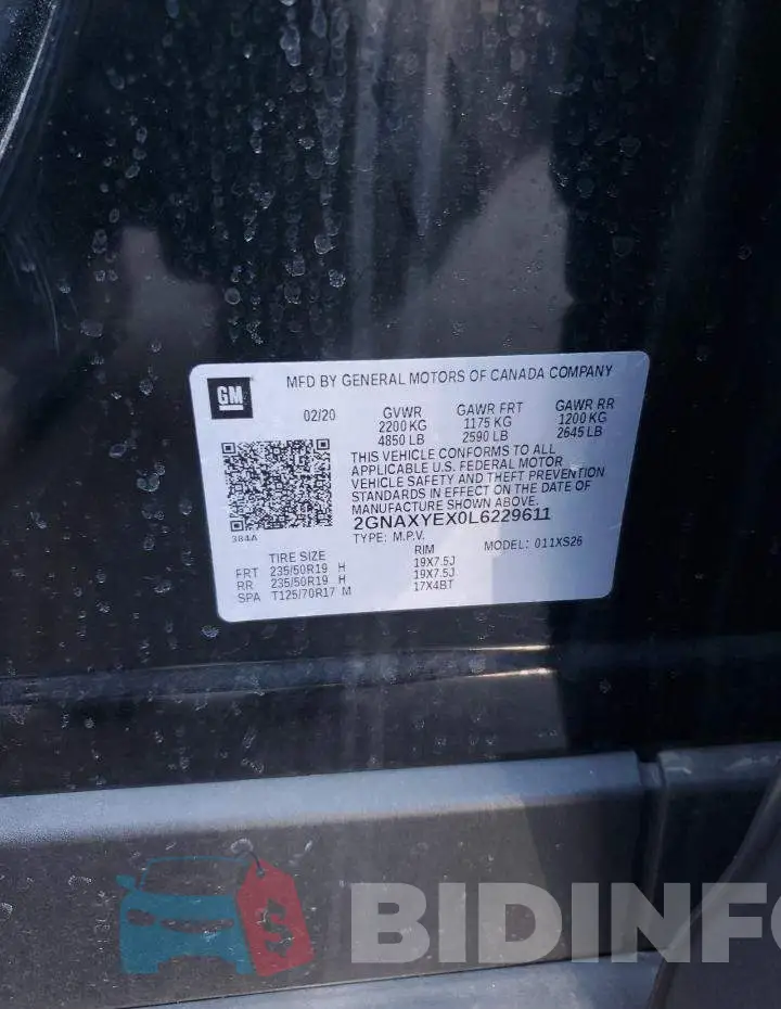 2GNAXYEX0L6229611 Photo# 12