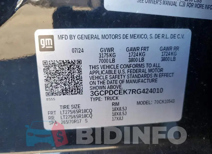 3GCPDCEK7RG424010 Photo# 12