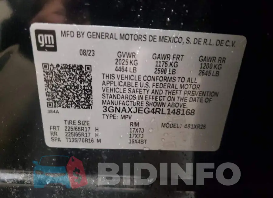 3GNAXJEG4RL148168 Photo# 14