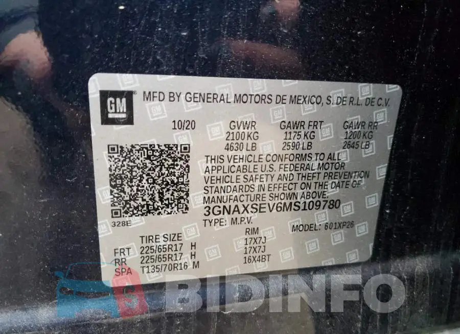 3GNAXSEV6MS109780 Photo# 13