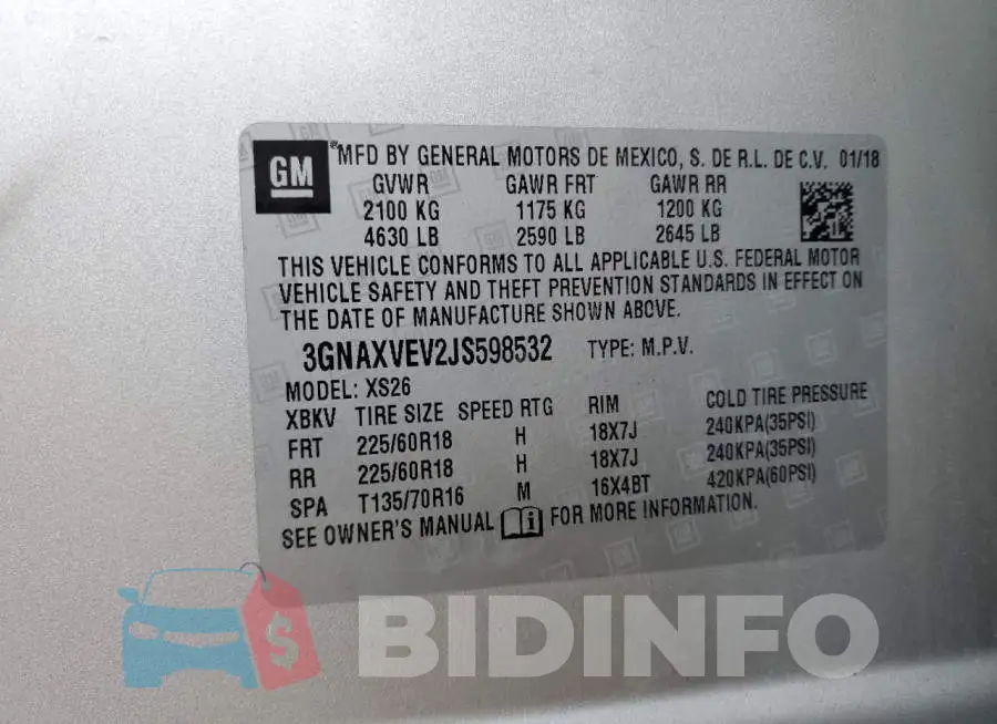 3GNAXVEV2JS598532 Photo# 14