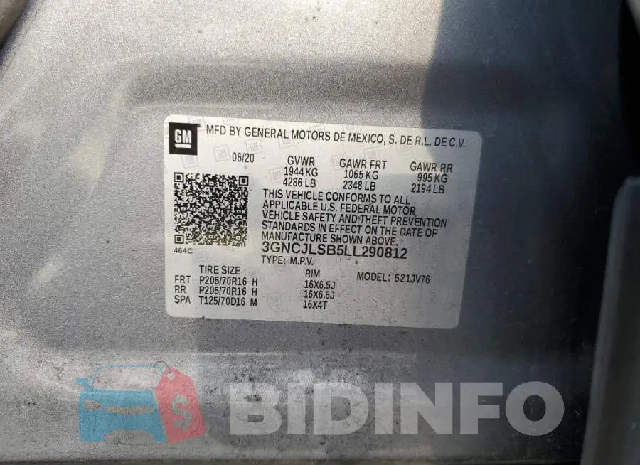 3GNCJLSB5LL290812 Photo# 12