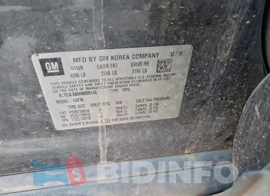 KL7CJLSB5HB099146 Photo# 13