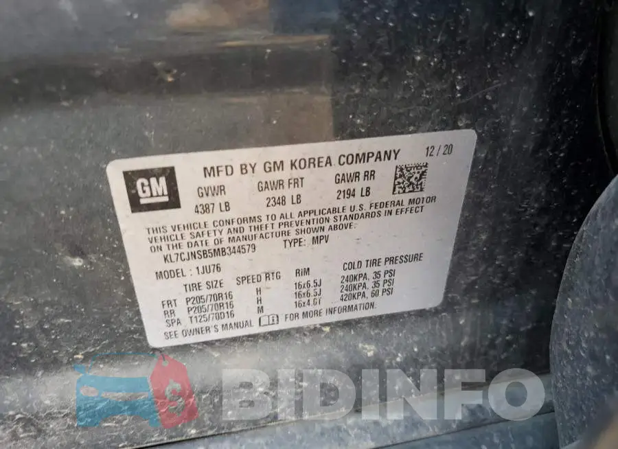 KL7CJNSB5MB344579 Photo# 13