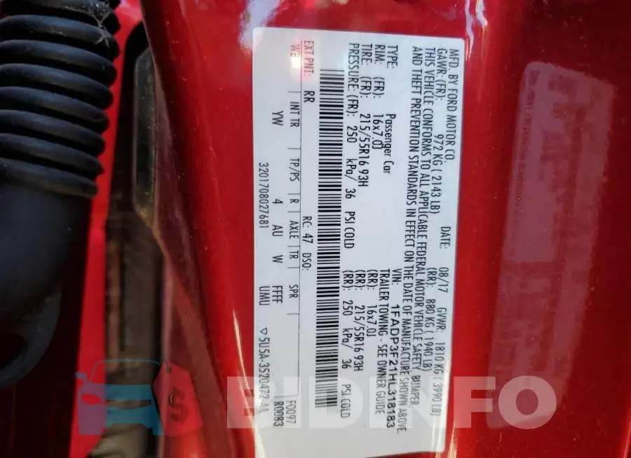 1FADP3F21HL318183 Photo# 13