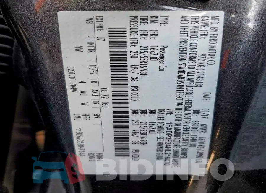 1FADP3F24HL216070 Photo# 12