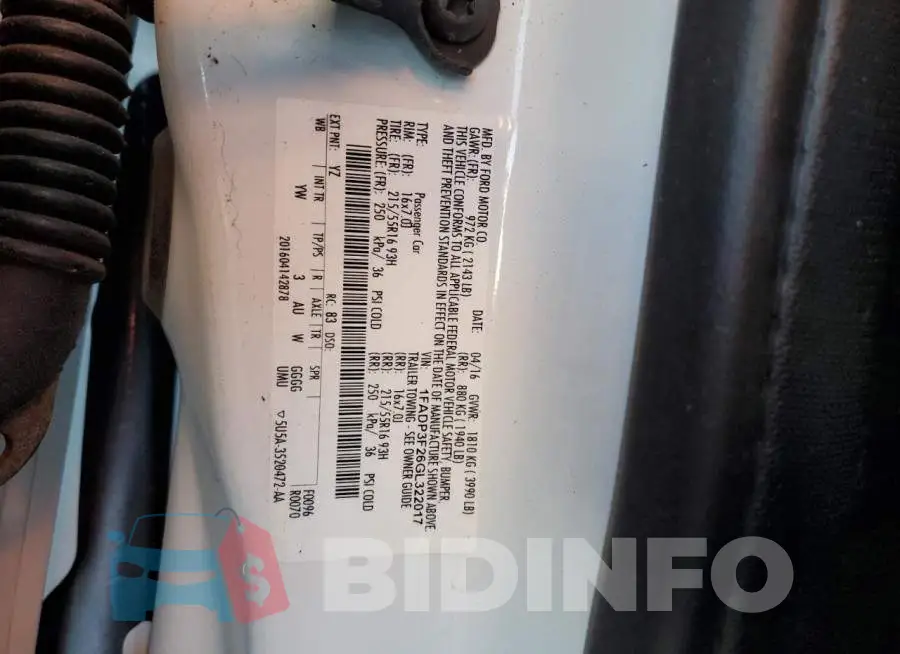 1FADP3F26GL322017 Photo# 12