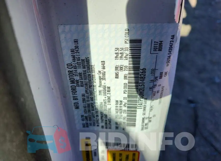 1FATP8UH2L5148266 Photo# 12