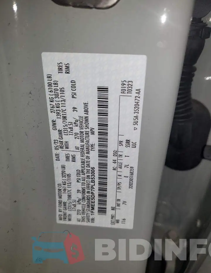1FMEE5DP7PLB53006 Photo# 13