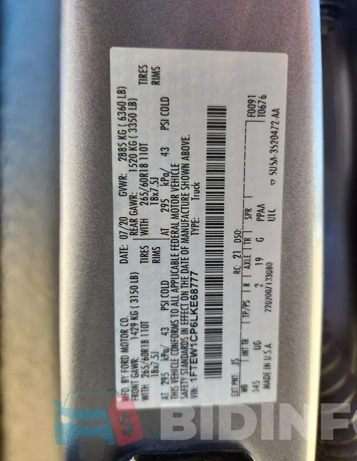1FTEW1CP6LKE68777 Photo# 12