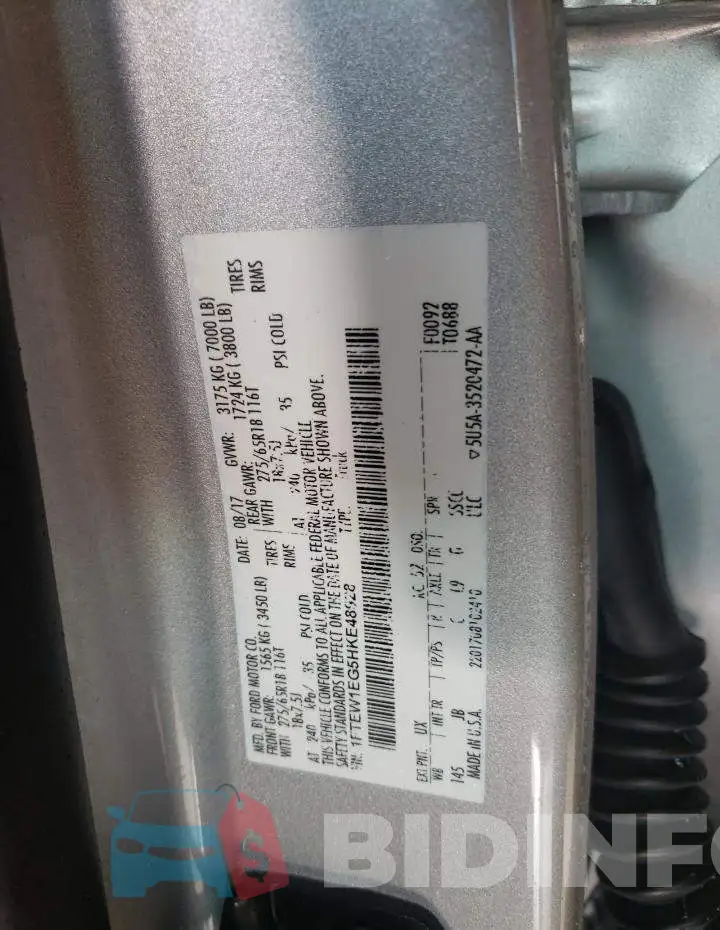 1FTEW1EG5HKE48928 Photo# 13
