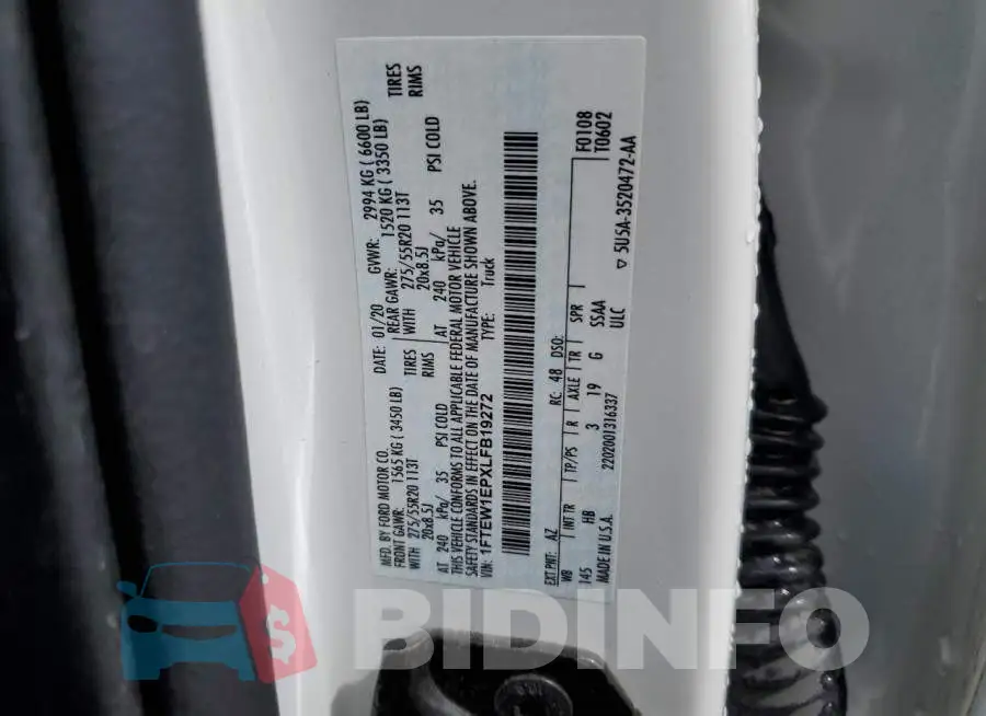 1FTEW1EPXLFB19272 Photo# 13