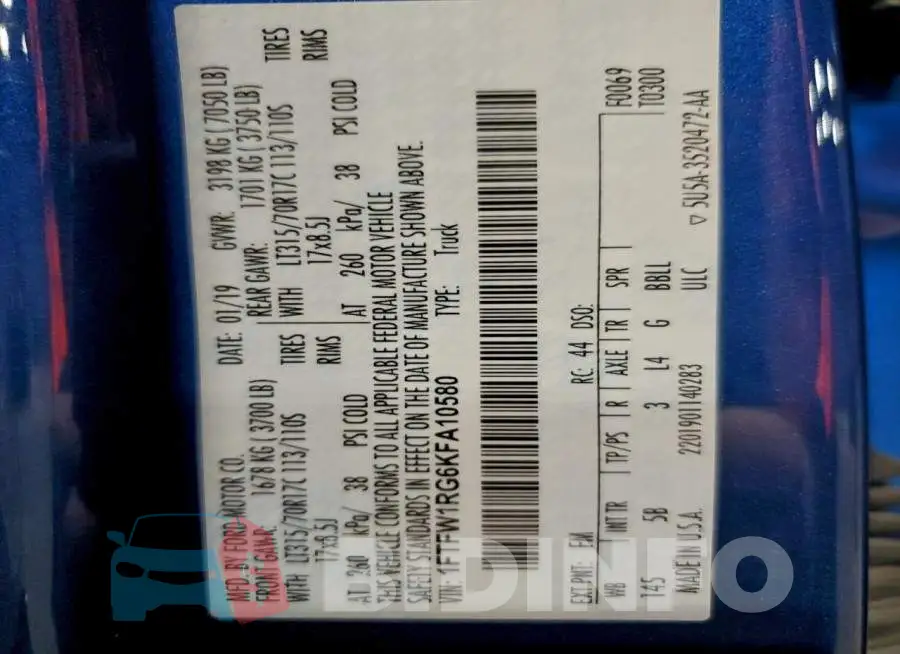1FTFW1RG6KFA10580 Photo# 12