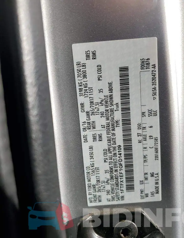 1FTFX1EF1GFD14109 Photo# 12