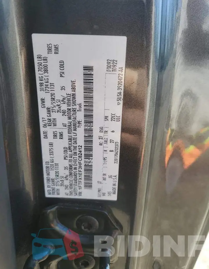 1FTFX1EF3HFC82412 Photo# 12