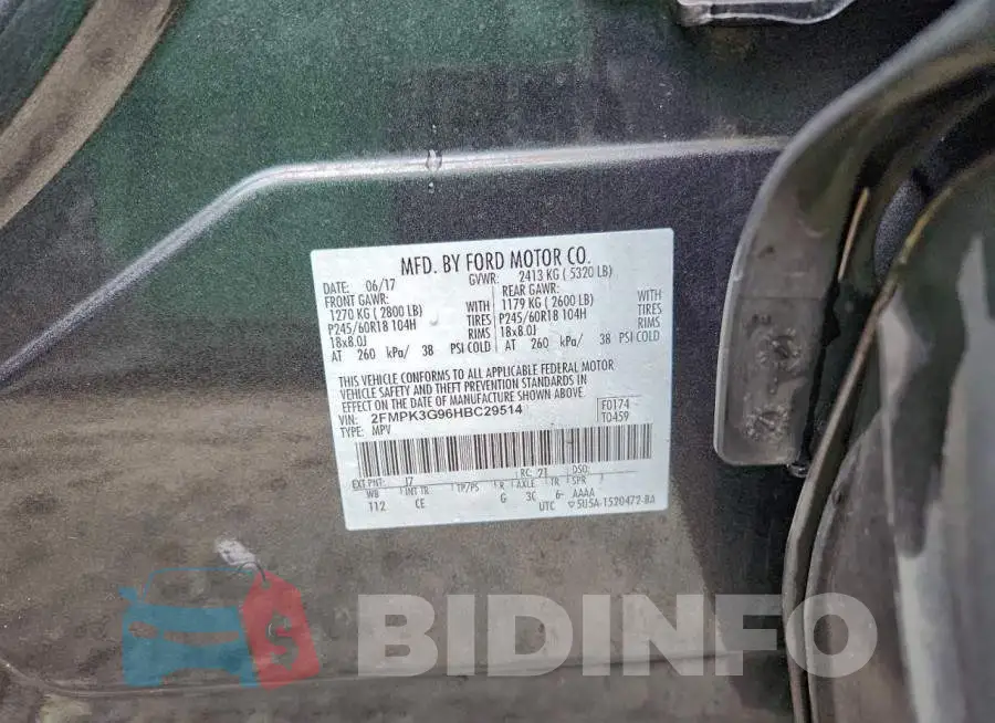 2FMPK3G96HBC29514 Photo# 13