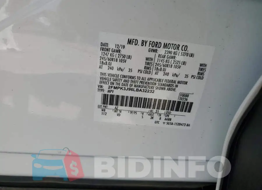 2FMPK3J96LBA32232 Photo# 14