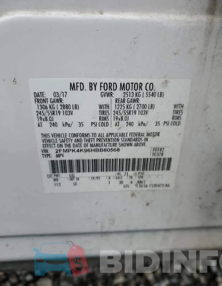 2FMPK4K96HBB80568 Photo# 13