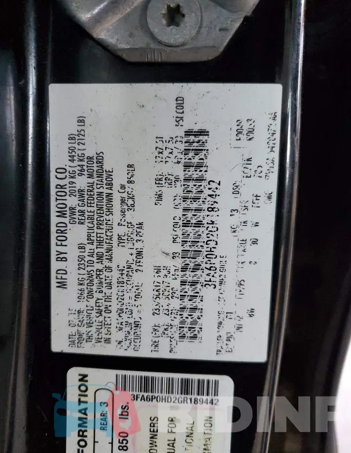 3FA6P0HD2GR189442 Photo# 12