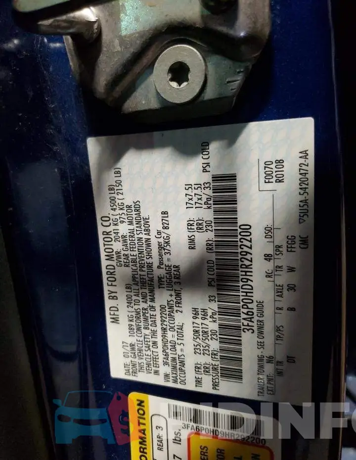 3FA6P0HD9HR292200 Photo# 13