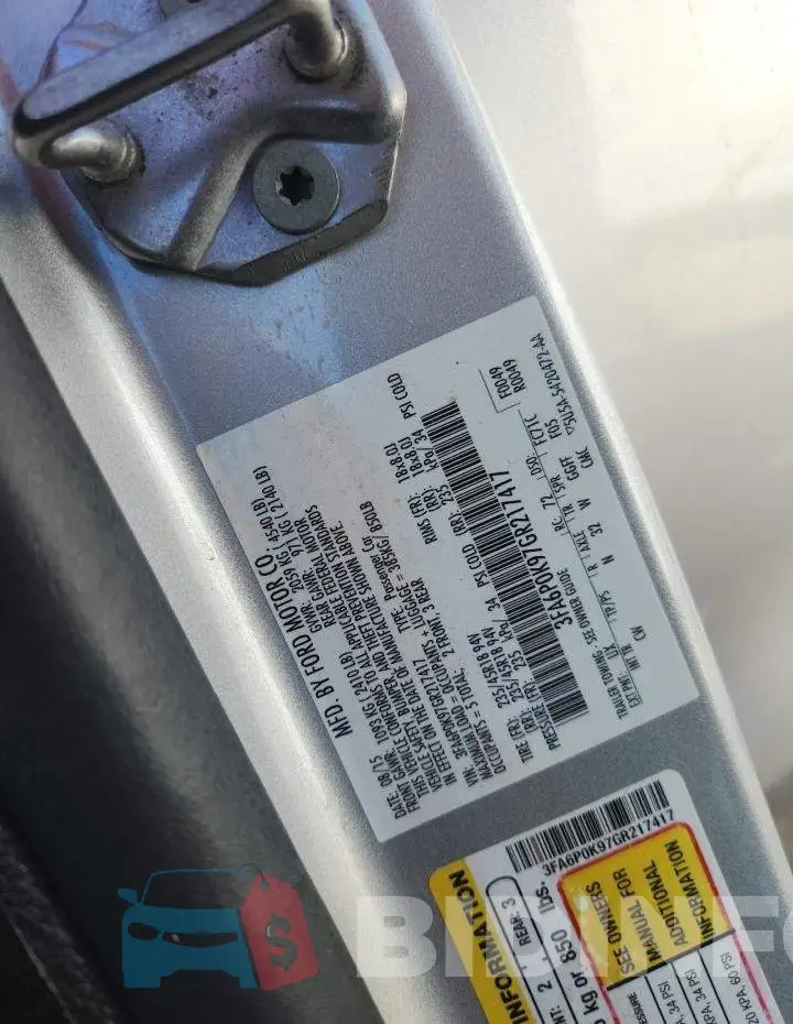 3FA6P0K97GR217417 Photo# 12