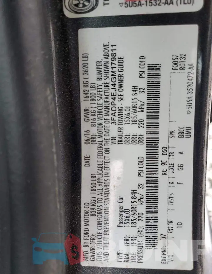 3FADP4EJ4GM179811 Photo# 12