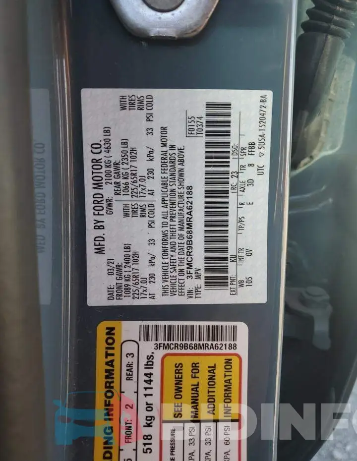 3FMCR9B68MRA62188 Photo# 13