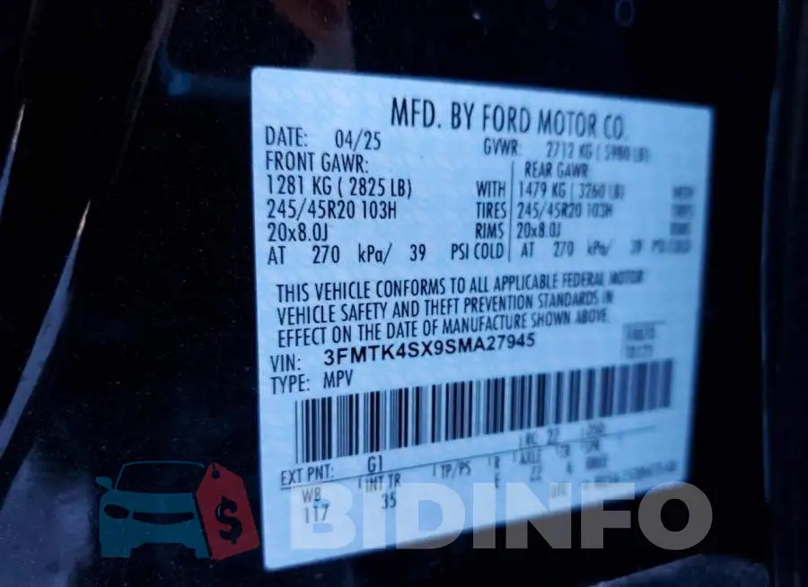 3FMTK4SX9SMA27945 Photo# 13