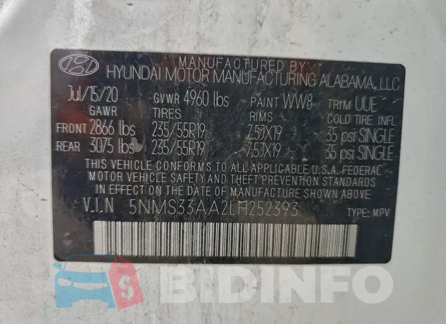 5NMS33AA2LH252393 Photo# 14