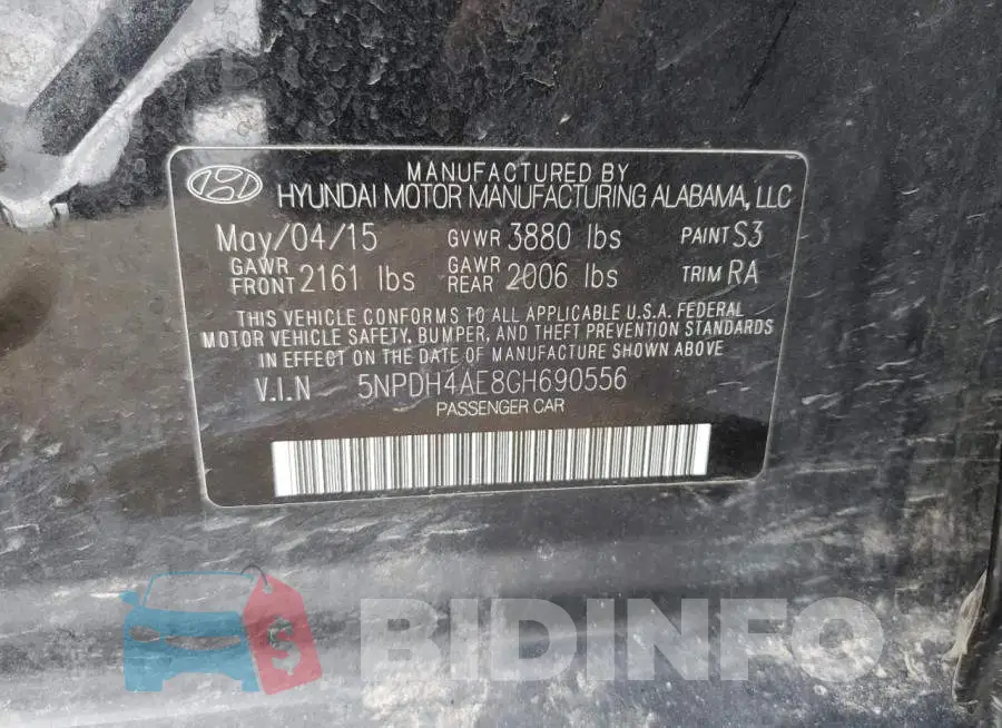 5NPDH4AE8GH690556 Photo# 13