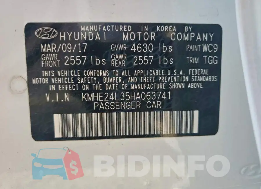 KMHE24L35HA063741 Photo# 12
