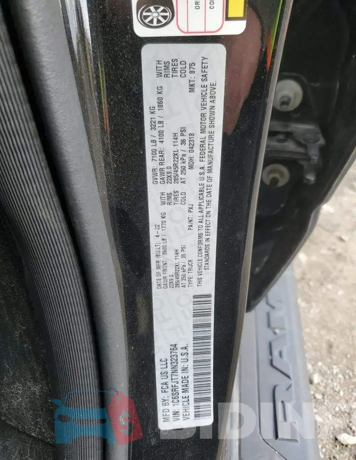 1C6SRFJT7NN323764 Photo# 12