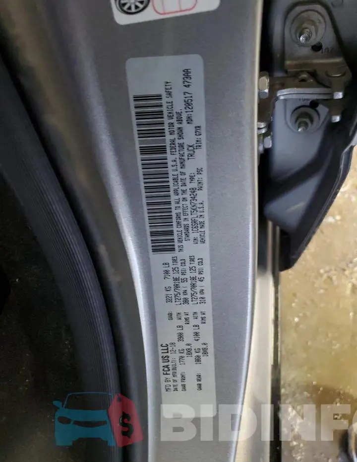 1C6SRFLT5KN734248 Photo# 12