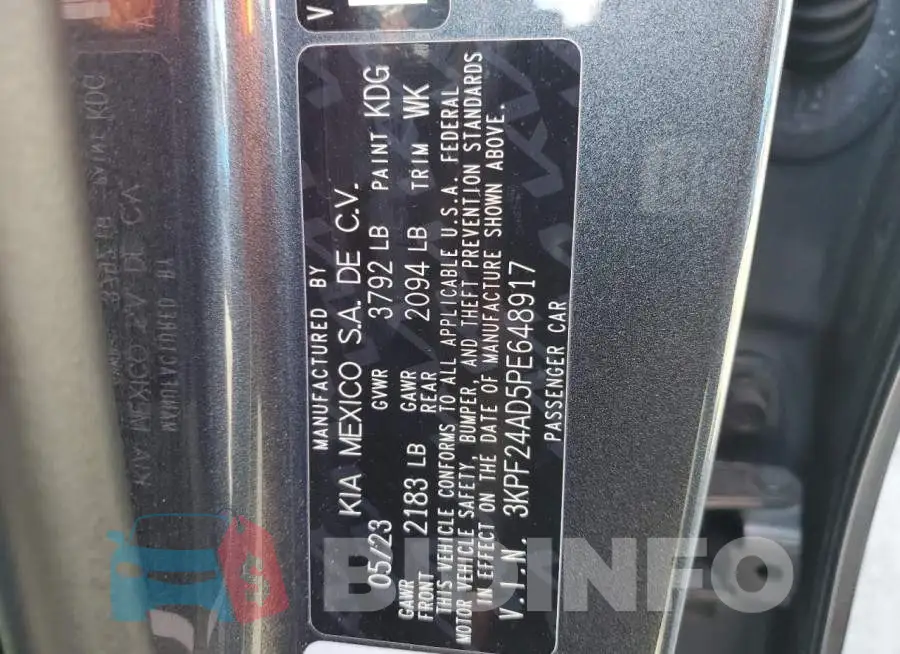 3KPF24AD5PE648917 Photo# 12