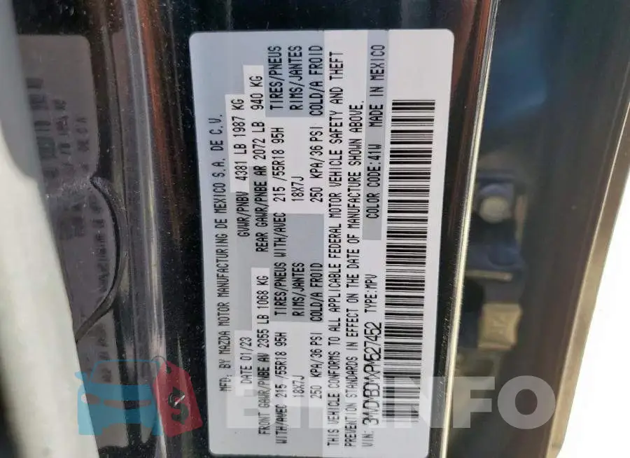 3MVDMBDMXPM527452 Photo# 12