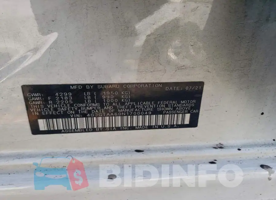 4S3GTAA60N1700049 Photo# 12