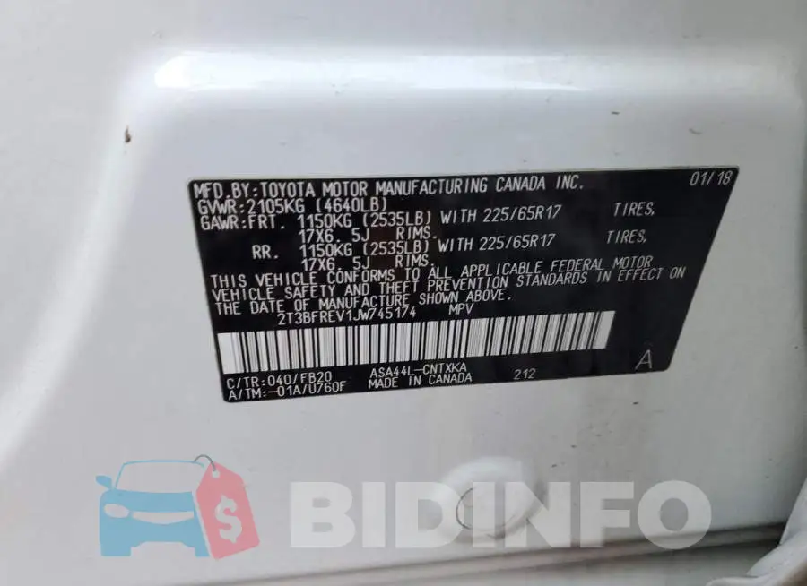 2T3BFREV1JW745174 Photo# 14