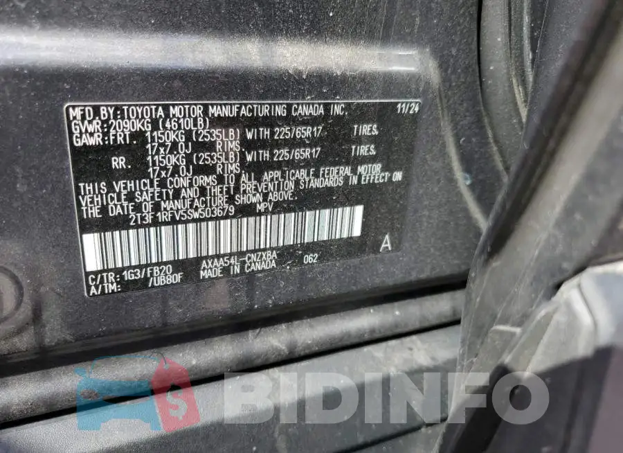2T3F1RFV5SW503679 Photo# 14