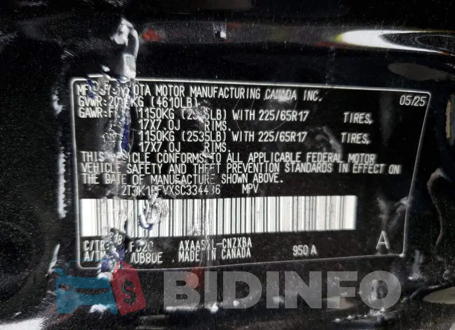 2T3K1RFVXSC334436 Photo# 12