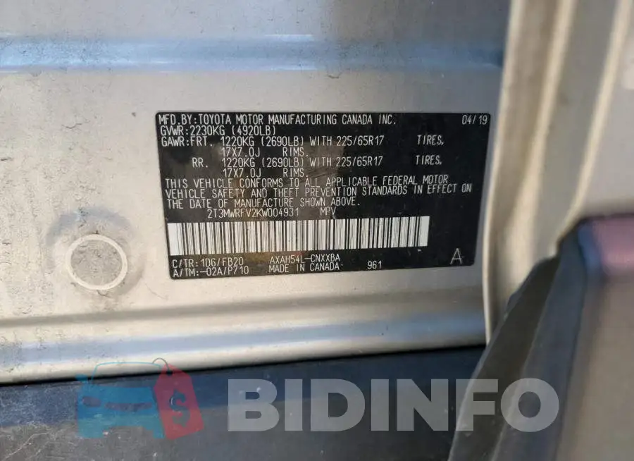 2T3MWRFV2KW004931 Photo# 13