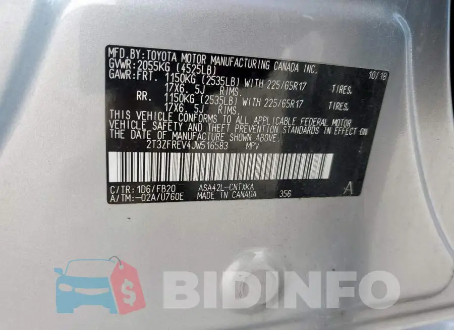 2T3ZFREV4JW516583 Photo# 13