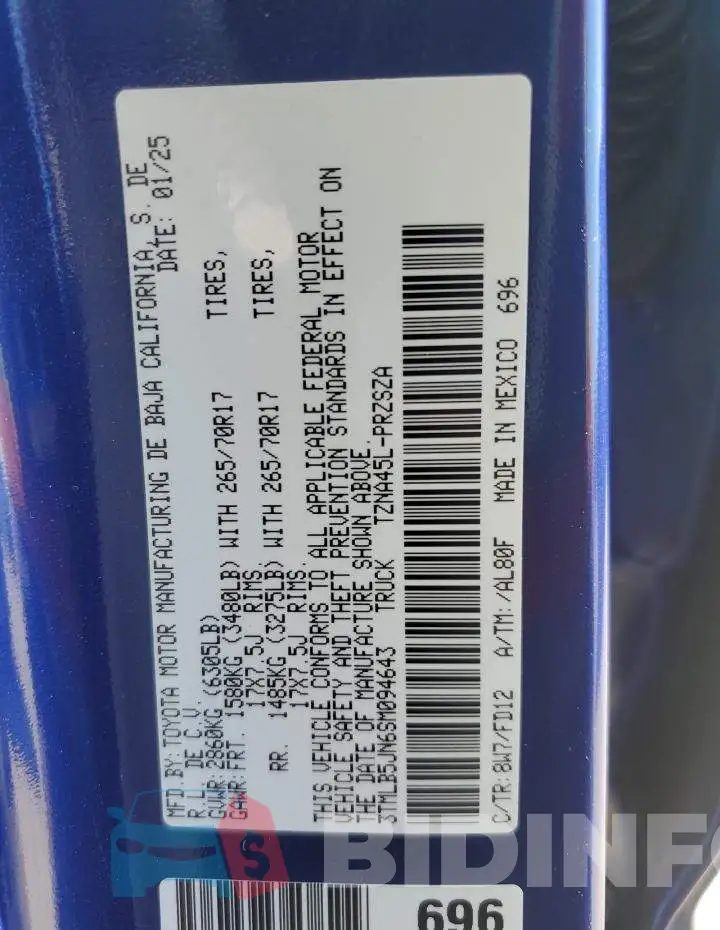 3TMLB5JN6SM094643 Photo# 13
