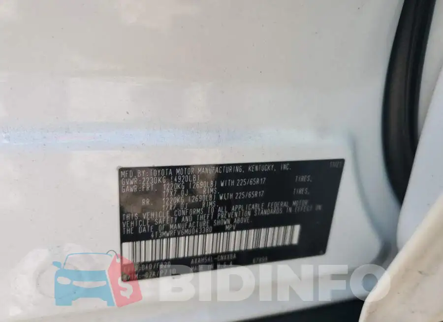 4T3MWRFV6MU043380 Photo# 13