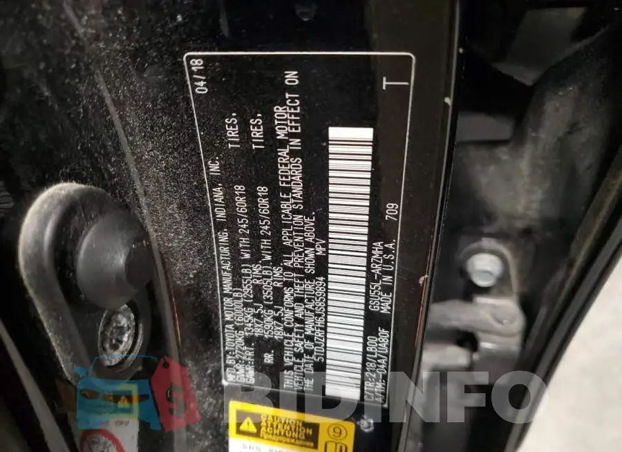 5TDJZRFH6JS859894 Photo# 13