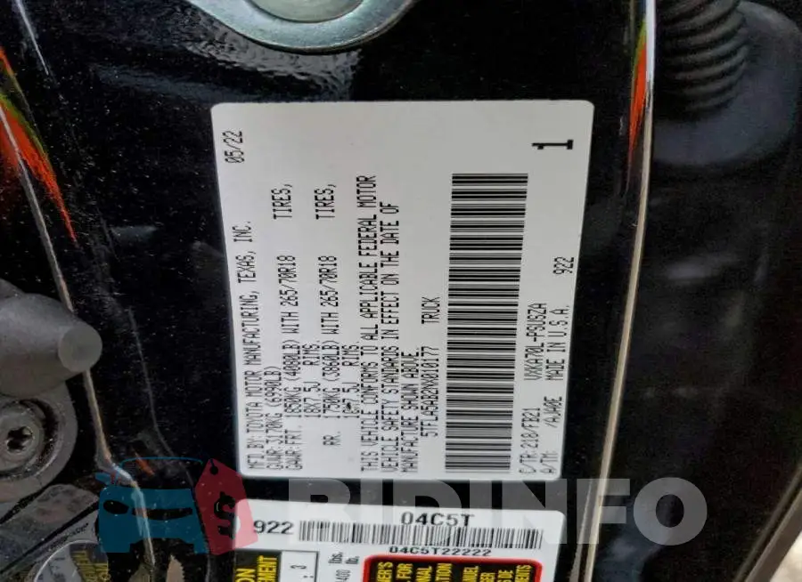 5TFLA5AB2NX010177 Photo# 12