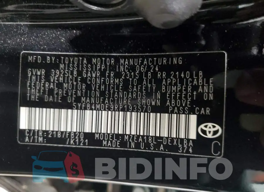 5YFB4MDE9RP193570 Photo# 13