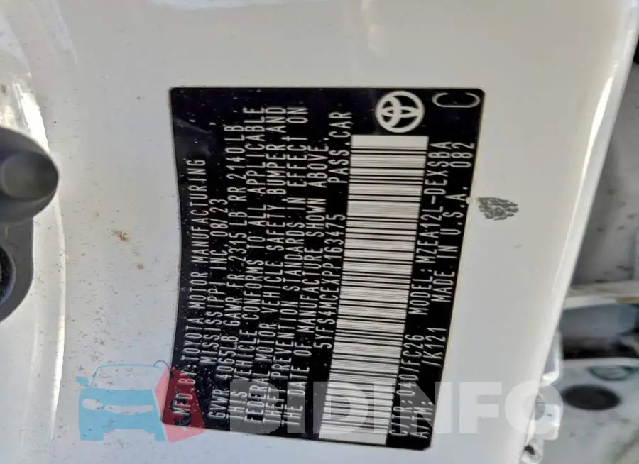 5YFS4MCEXPP163475 Photo# 12