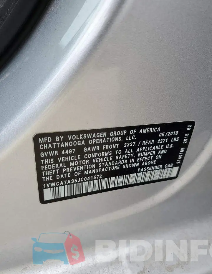 1VWCA7A35JC041572 Photo# 12