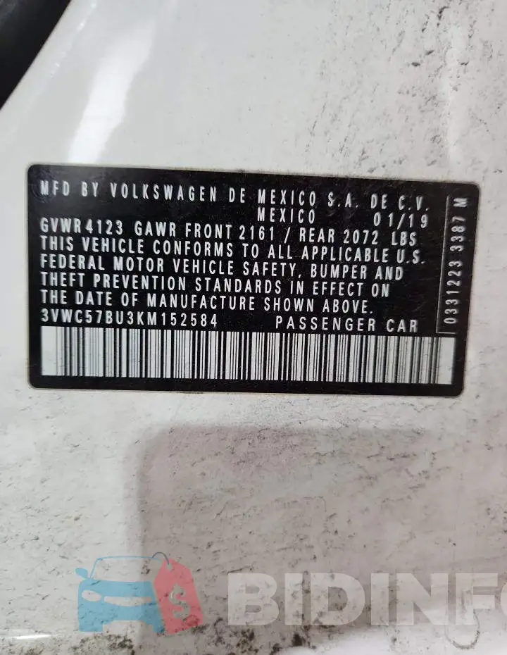 3VWC57BU3KM152584 Photo# 12