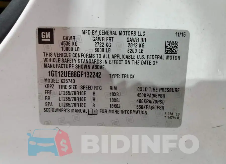 1GT12UE88GF132242 Photo# 12